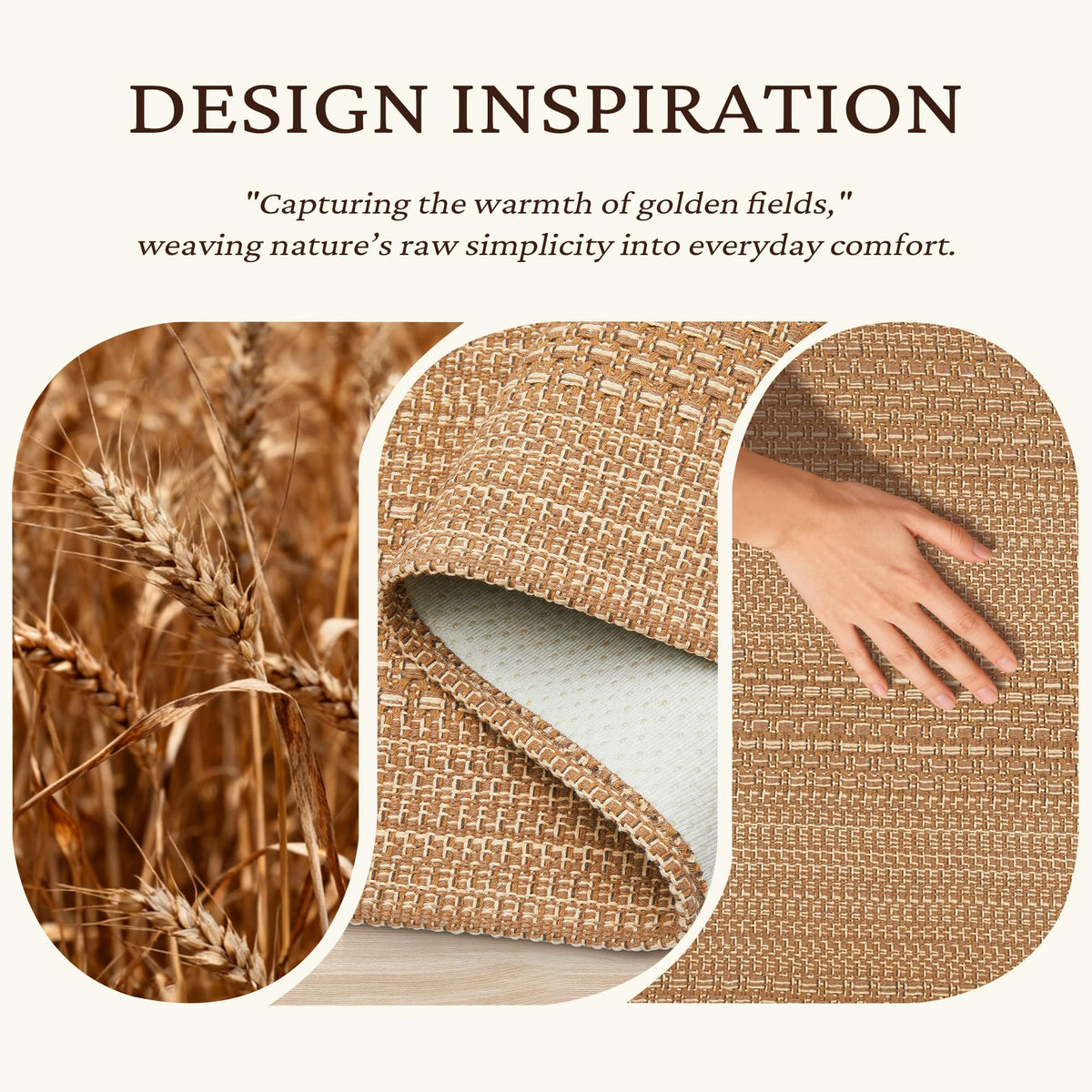 MatEssenz non-slip backing keeps the rug in place on busy floors.