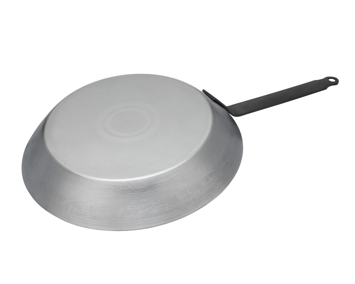Matfer Bourgeat pan handle closeup shows welded construction for durability