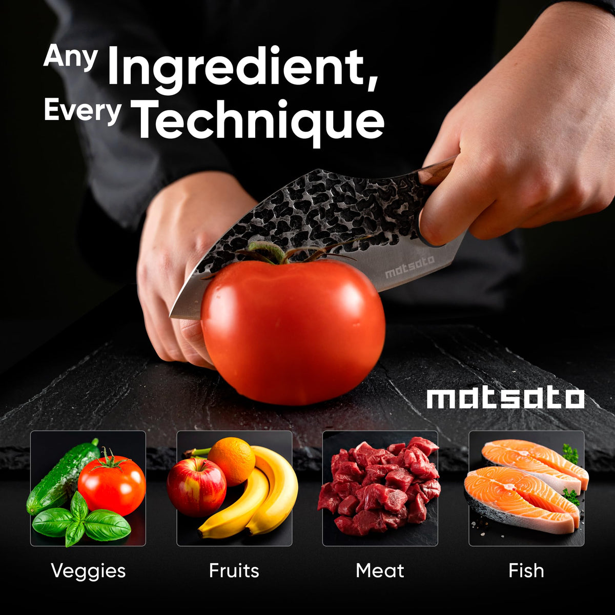 Matsato all-in-one kitchen knife ideal for daily prep tasks.
