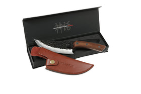 Matsato chef knife with premium leather sheath for safe storage