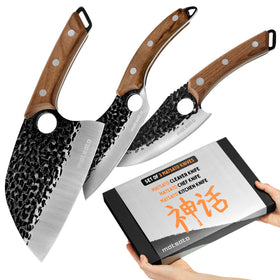 Matsato three-piece knife set for versatile kitchen prep.