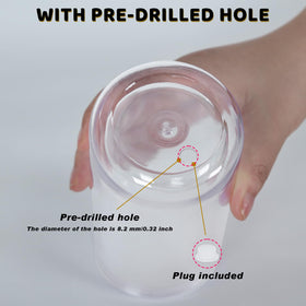 Maucircol snowglobe tumbler includes silicone plug for secure sealing after assembly