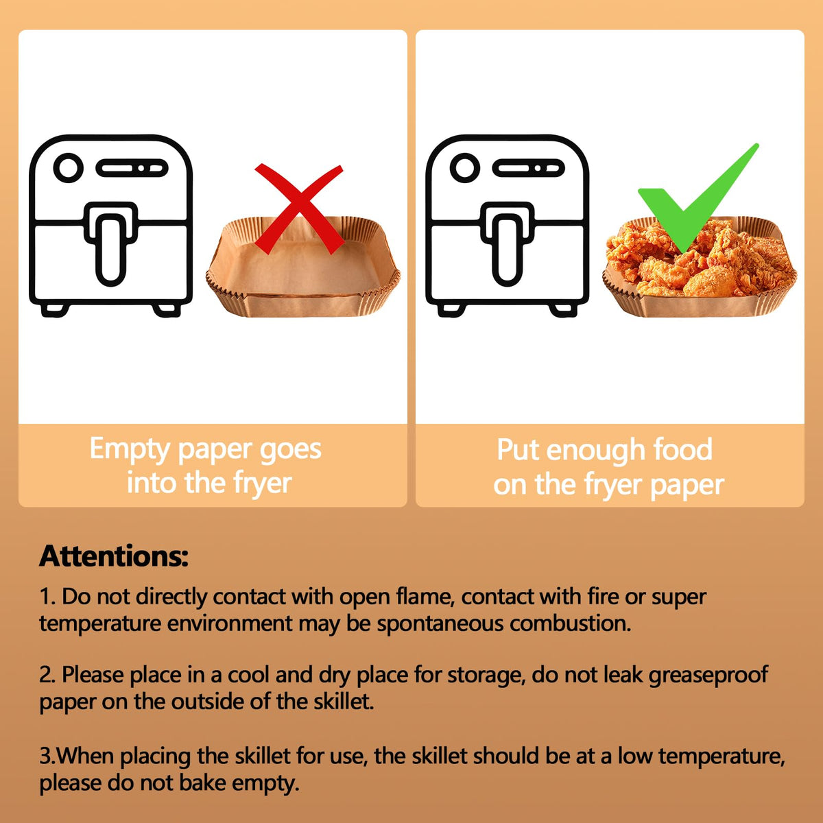 MAXTBEE disposable air fryer paper protects baskets from grease and odors.