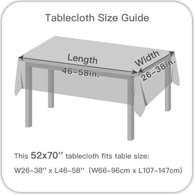 Maxmill 52x70 inch coverage fits rectangular tables.
