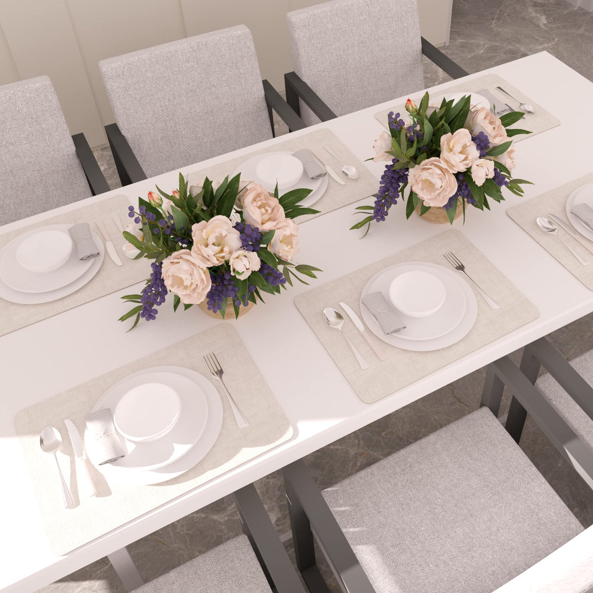 Maxpearl stain-resistant coating helps protect table surfaces.