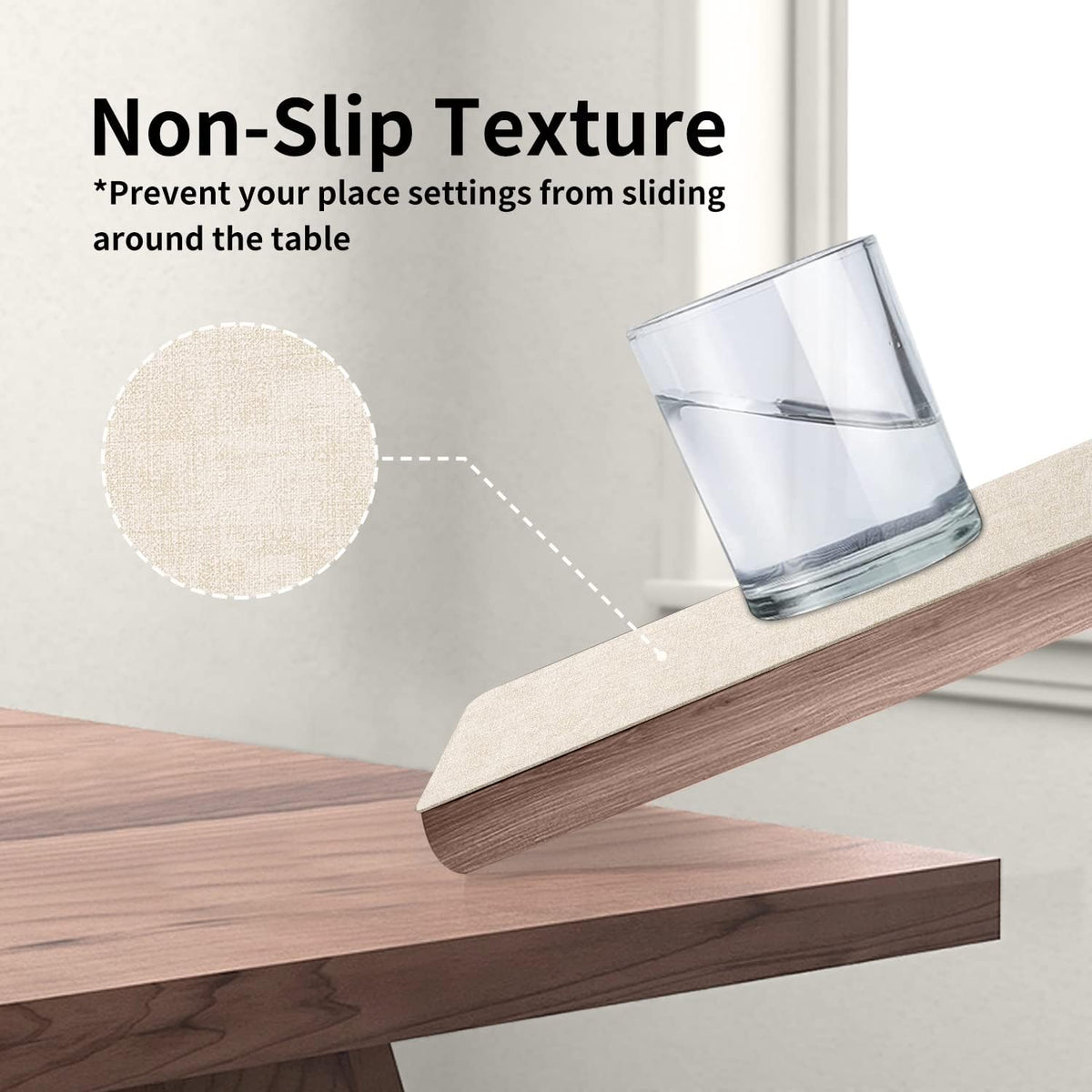 Maxpearl placemats beige outdoor use for patio dining
