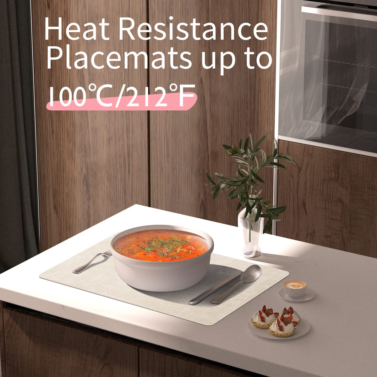 Maxpearl durable, easy-care placemats resist stains and fading under daily use.