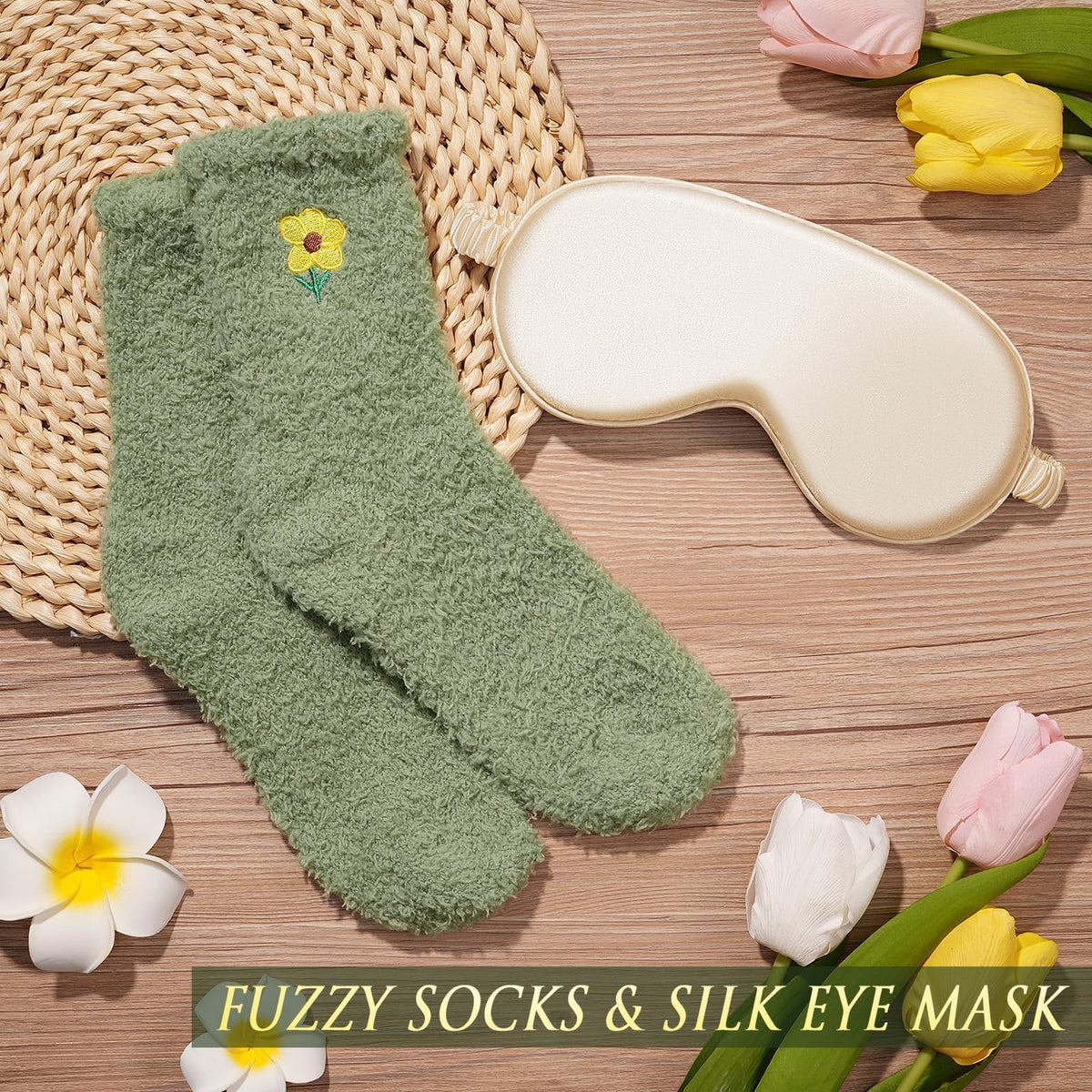 MAYICIVO silk eye mask for restful, undisturbed sleep.