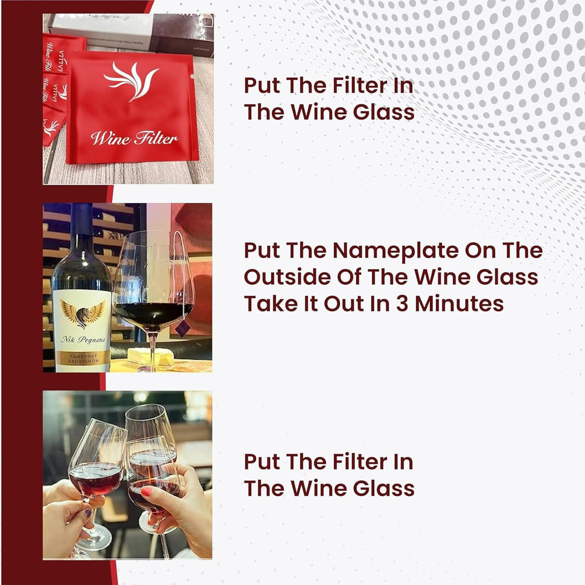 MBV travel-friendly filter fits purse or pocket for on-the-go tastings.