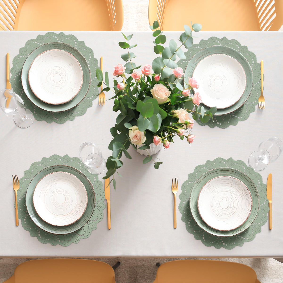 MCEAST disposable table mats simplify cleanup after every celebration