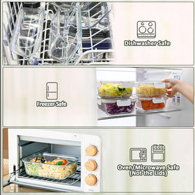 MCIRCO freezer-safe and dishwasher-safe design simplifies storage and cleanup