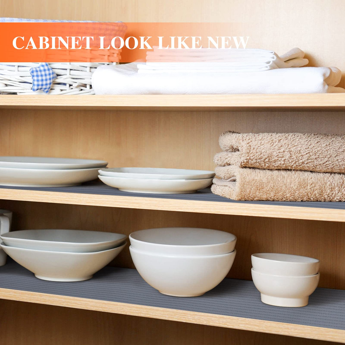 Mcrbeay waterproof drawer liner protects surfaces from spills.
