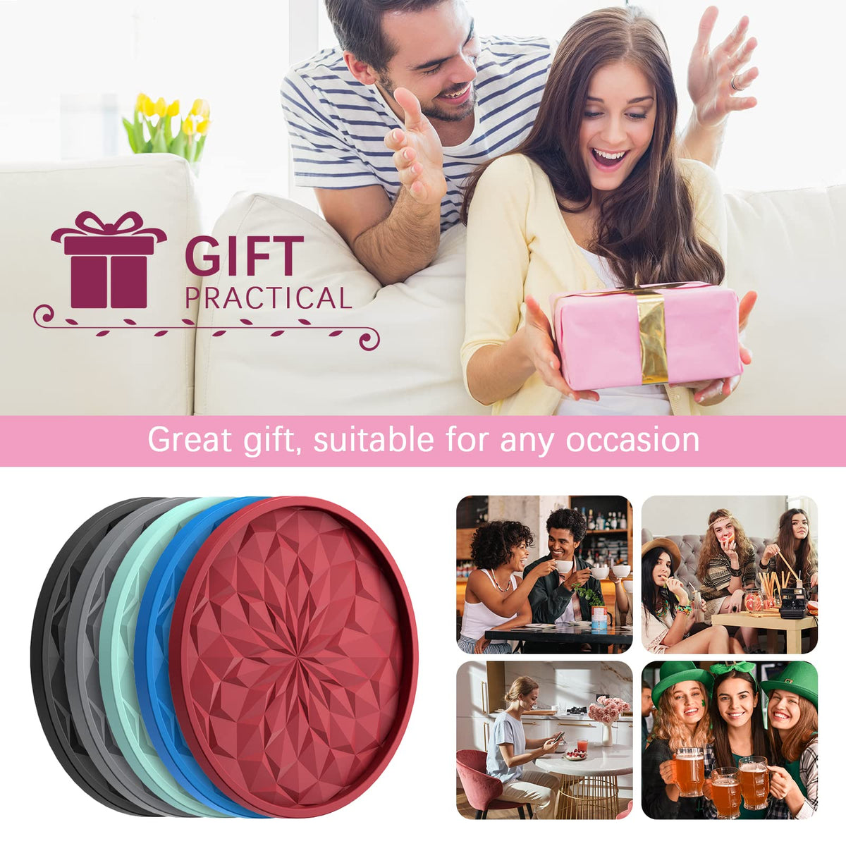 ME.FAN 10 cm diameter coasters fit most cups and mugs