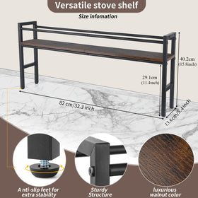 Meangood spice shelf features anti-slip feet for stable countertop placement