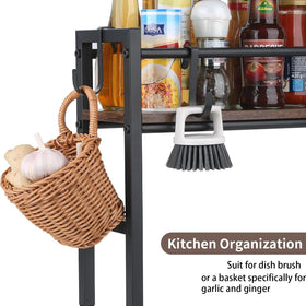 Meangood 32.3-inch length provides spacious storage for spices and tools