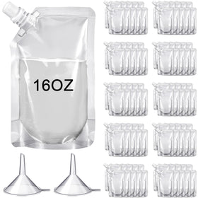 Meanplan 16oz reusable juice pouch with funnel for leak-free storage