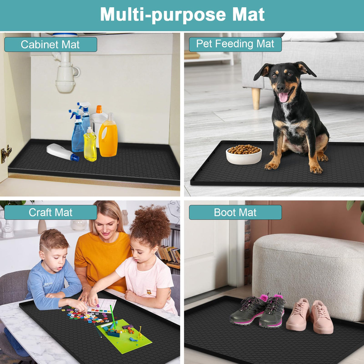 Mecheer versatile mat doubles as drip tray and pet mat