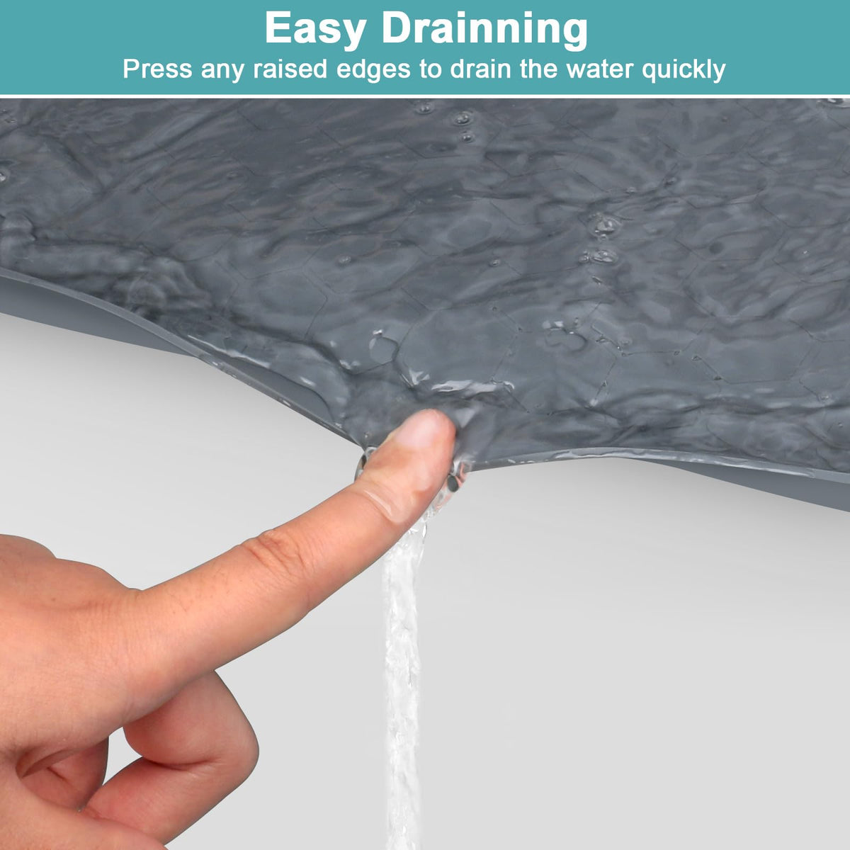 MECHEER silicone mat trims to fit 27-inch cabinets.