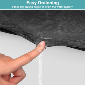 MECHEER under-sink mat folds and trims to fit around pipes