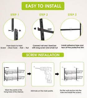 MeFirt kitchen organization in use for pantry, bathroom, or closet with versatile mounting.