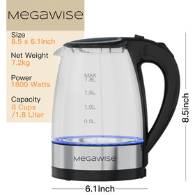 MEGAWISE BPA-free and ROHS-approved materials suit everyday hot water needs.