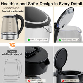 MEGAWISE stainless steel durable design for a sleek kitchen look.