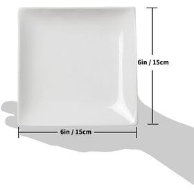 Meideal 6-inch porcelain plate shows a clean square silhouette.