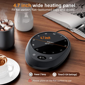 MEION coffee mug warmer compact design image communicates easy storage