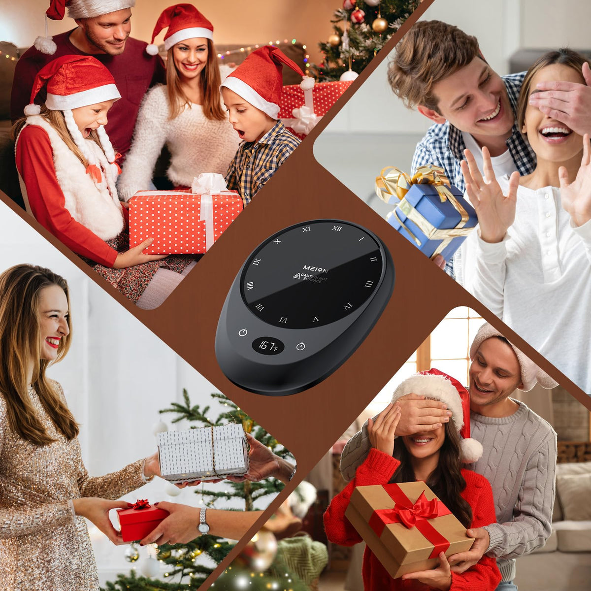 MEION coffee mug warmer gift ready box suggests perfect present for warmth enthusiasts