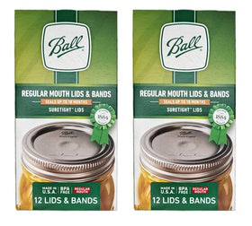 MEM WORLDSHOP Packaged lids and bands shown for jars.