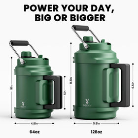Meoky 18/8 stainless steel construction for durable, BPA-free hydration.