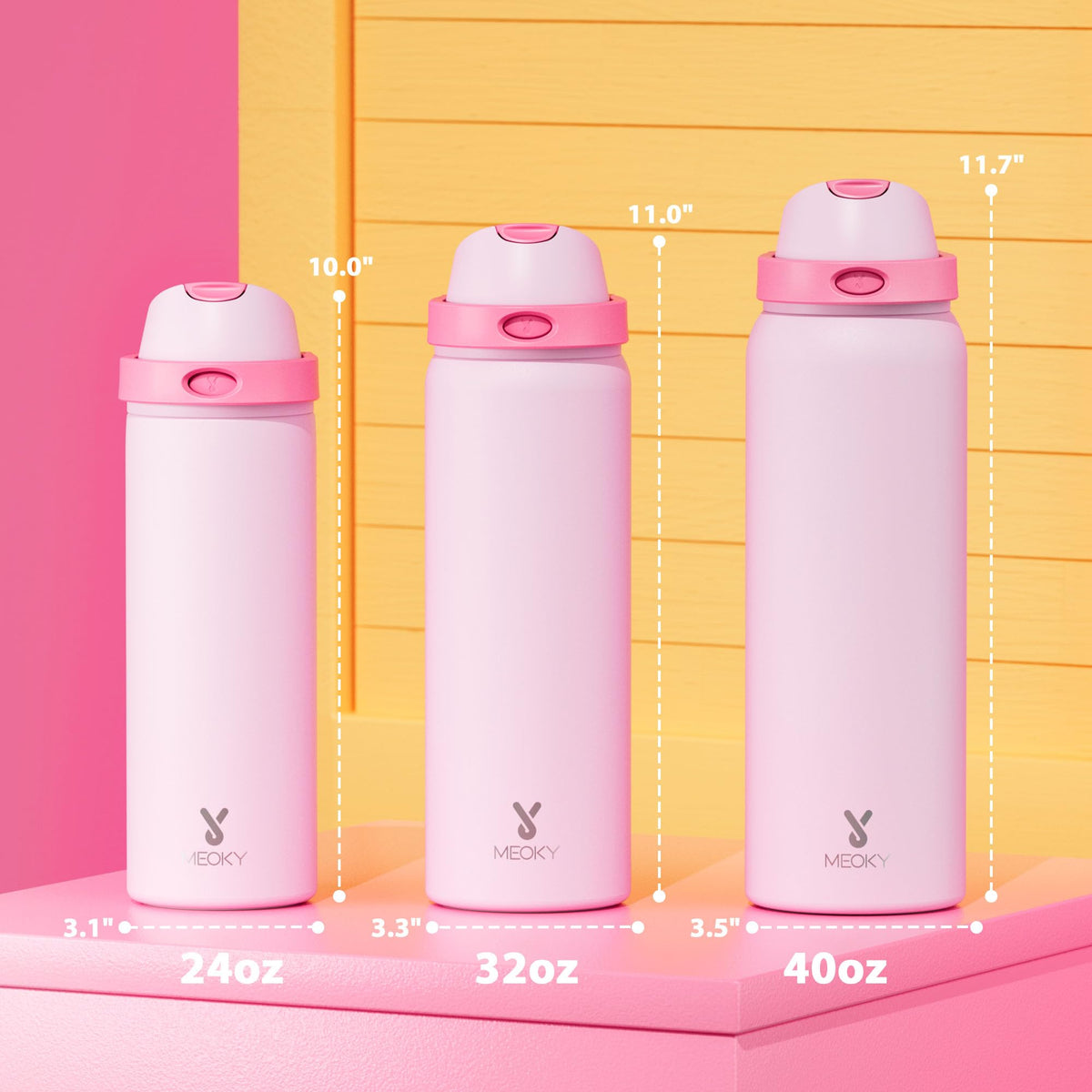 2-in-1 lid enables sip or swig for flexible hydration