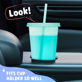 Meoky splash-proof lids keep drinks secure during travel.