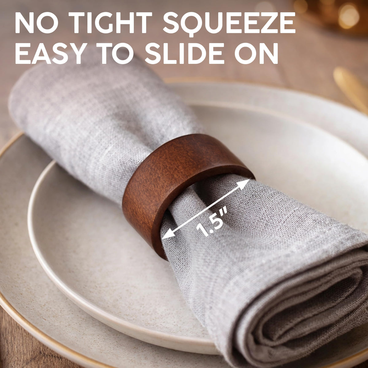 Meperper napkin rings on wedding table add rustic charm