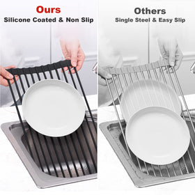 MERRYBOX multipurpose rack serves as trivet and bottle drying station.