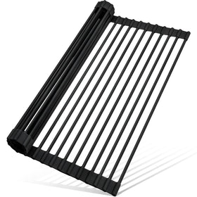 MERRYBOX roll-up dish drying rack over sink saves counter space.