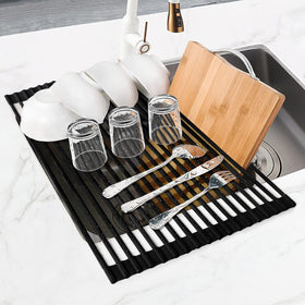 MERRYBOX sturdy over sink rack supports large bowls without bending.