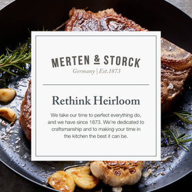 Merten & Storck skillet browning and searing evenly for rich flavors