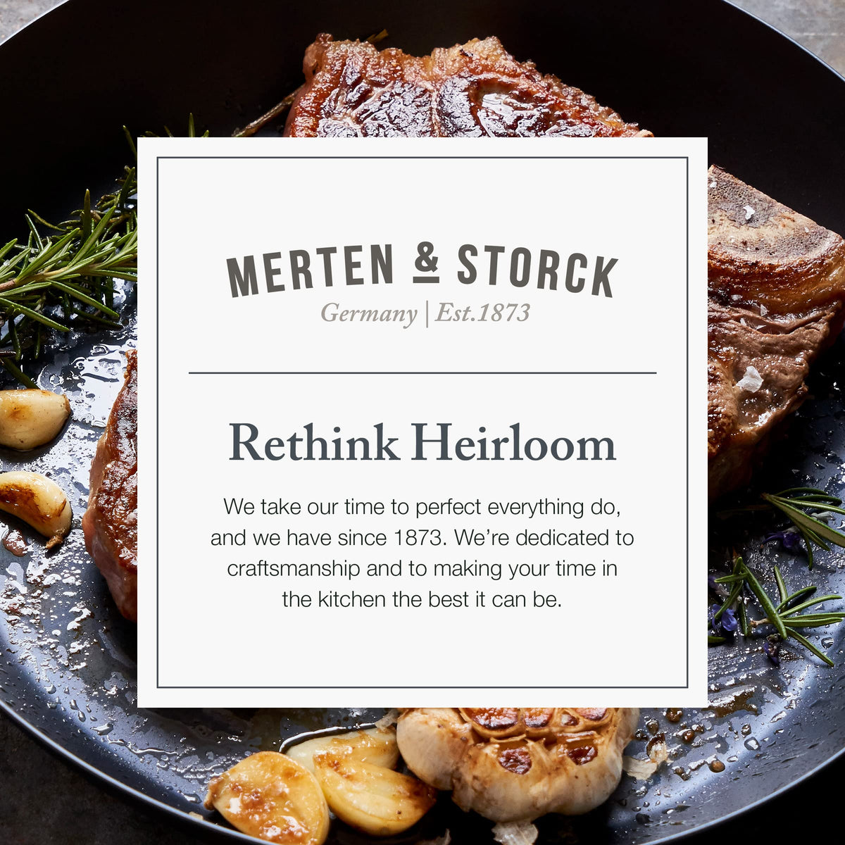 Merten & Storck storage-friendly carbon steel pan, lightweight and easy to handle.