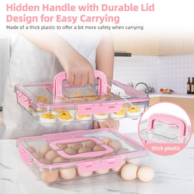 Fridge-safe MesRosa egg storage keeps eggs organized and fresh.