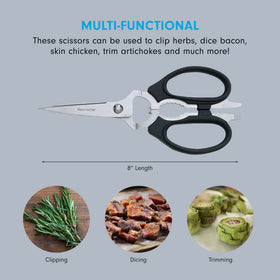 Messermeister scissors with screwdriver attachment for quick repairs