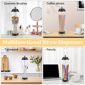Mevtok 13.5 inch capacity accommodates standard and long straws up to 11.8 inches.