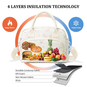 MEXS lunch bag shows five pockets to keep items organized.