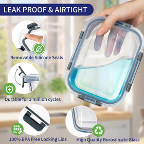 MFY 4-hinge locking lids secure transport of soups and salads.
