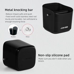 Anti-slip pads keep the box stable during knocking.