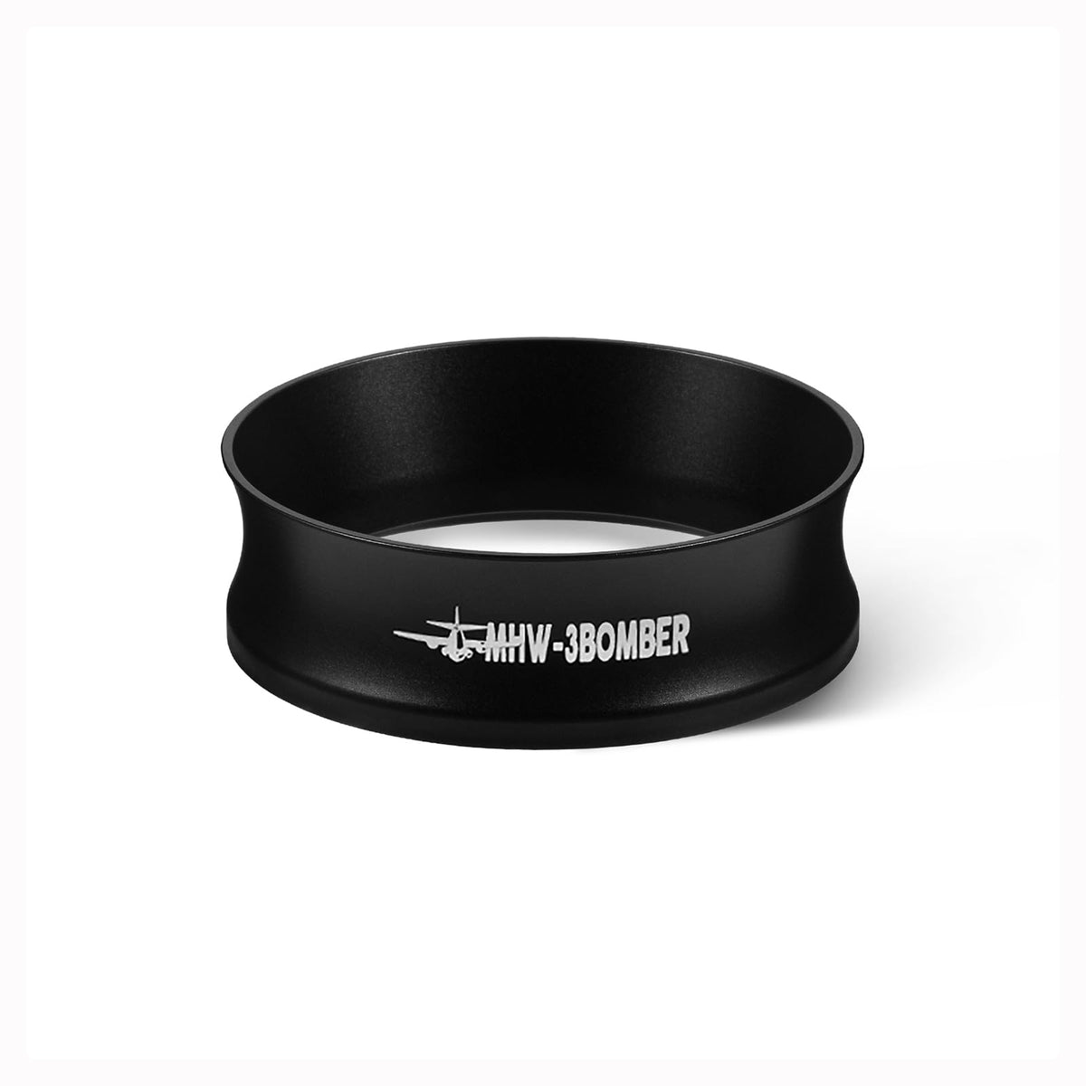 MHW-3BOMBER dosing ring on a 58mm portafilter for stable dosing.