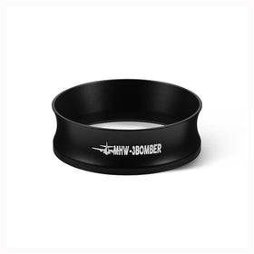 MHW-3BOMBER dosing ring on a 58mm portafilter for stable dosing.