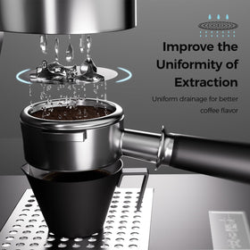 MHW-3BOMBER 58mm puck screen in a portafilter basket shows easy compatibility