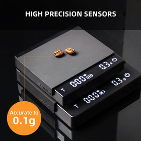 MHW-3BOMBER rechargeable espresso scale ensures battery-powered convenience