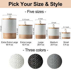 Dishwasher-safe ceramic canister for easy cleaning